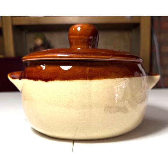 Vintage Two-Tone Ceramic Soup Tureen With Lid - Picture 1 of 7